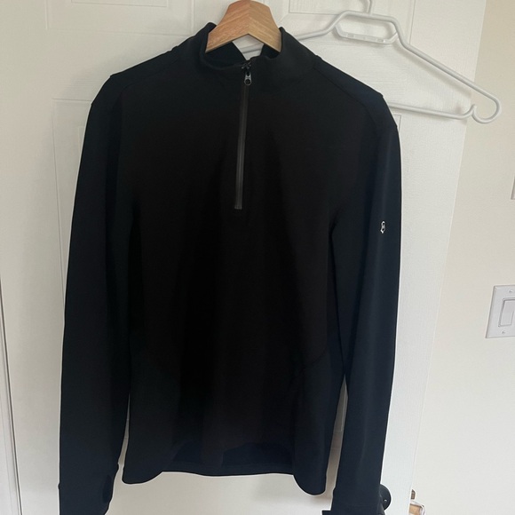 Black casual everyday long sleeve men’s top - Picture 1 of 8